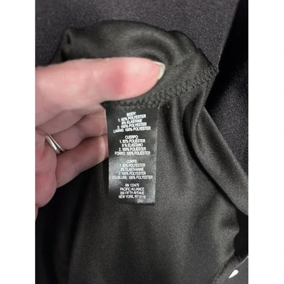 Chelsea Rose Black Dress Womens Size 6 Sleeveless Polka Dot Tie A Line - Picture 5 of 5